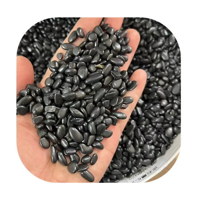 New Arrivals 5-7mm Loose Crystal Stone Gravels Natural Black Shungite Crystal Chips for Gift