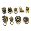 Solid Brass Devil Lion Head Design Conchos Screwback Rivets Leather Craft Bag Wallet Garment Decoration