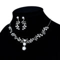 Cheap Top Quality Fancy Bridal Jewelry Necklace Earring Cubic Zircon Women Party Necklace Set