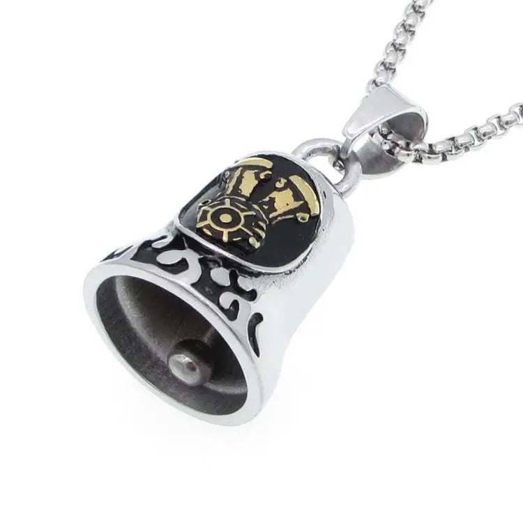Fashion Cool Custom Stainless Steel Keychain Engine Motorcycle Bell for Bikers  for Luck on the Road