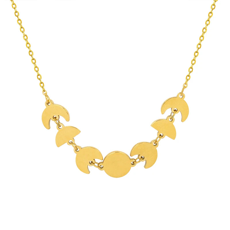 New French Hot Selling Simple Versatile Fashion Geometric Stainless Steel 18K Clavicle Chain Necklace for Women