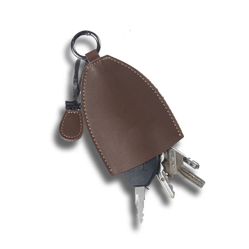 Handmade Universal Car Key Wallet Crazy Horse Cow Leather Home Keys Holder Vintage Style Custom LOGO Support Key Bag