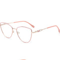 DOISYER Hot Sale Women's Rectangle Optical Frame Glasses Fashion Eyeglasses with Cat Eye Metal Print Pattern