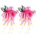 2023 Valentines Days Exaggerated Chiffon Flower Tassel Earrings Personality Bohemian Handmade Beads Chiffon Boho Flower Earrings