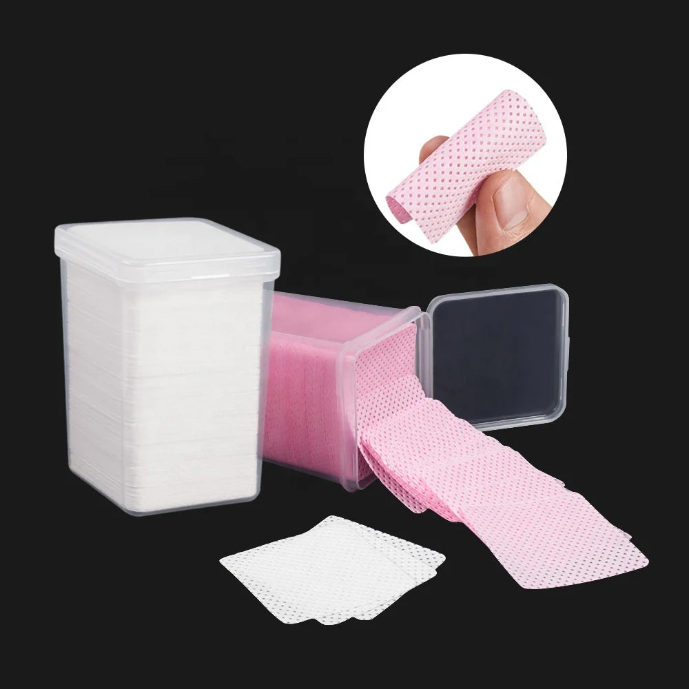 1bottle Make up Cotton Pads  Disposable  Nail Cotton Cleaning Cotton Paper Eyelash Extension Glue Remover Glue Clean Pads Tools