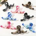 2024 Gradient Color Hair Claw Clips for Women Large Wave Bow Style Plastic 13cm Hair Clips