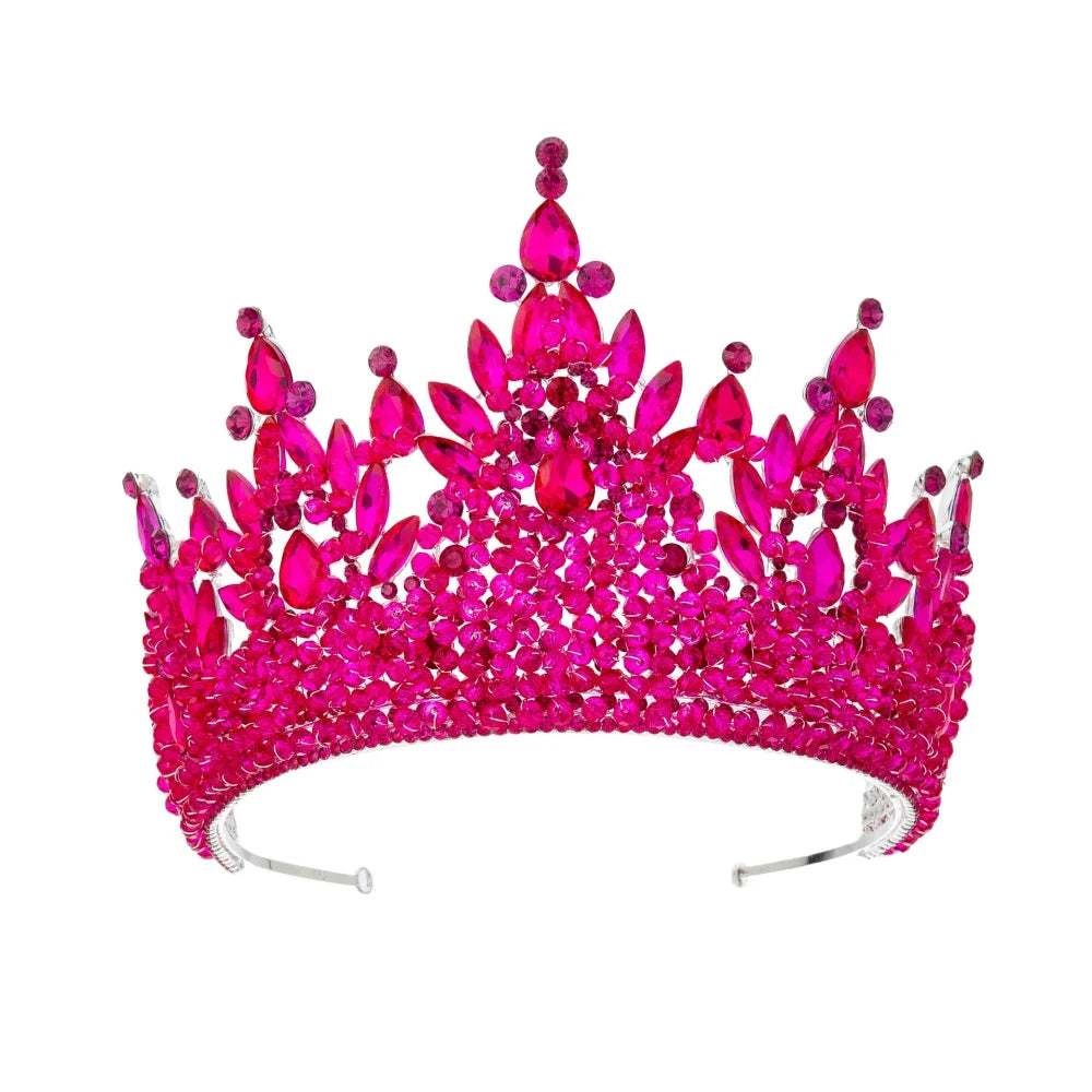 Luxurious Bride Wedding Hair Accessories Beauty Pageant Headpiece Crystal Handmade Bridal Tiara for Women