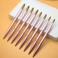Hot Sale Pink Metal Handle Nail Acrylic Brush 100% Pure Kolinsky Custom Acrylic Powder Nail Brush for Nail Application Extension