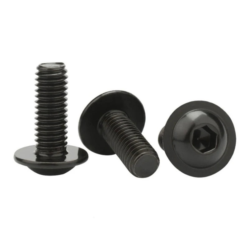 ISO7380.2 Metric Flanged Button Head Screw M3 M4 M5 M6 Black 304 Stainless Steel Hexagon Socket Head Screws Collar Bolt Class 8