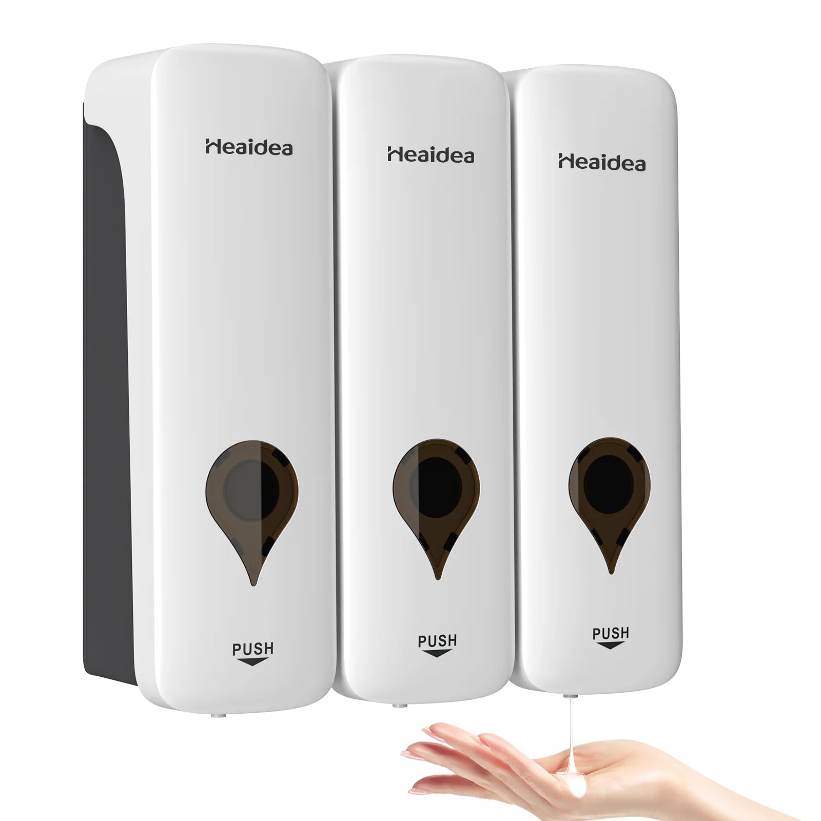ABS Senior Hotel Bathroom 3 in 1 Wall Mounted Triple 300ML Conditioner Shampoo Dispenser Shower Gel Laundry Soap Dispensers