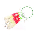Luminous String Hook Soft Fishing Lure Squid Skirt 3pcs Hook Sabiki Rig Saltwater Trolling Jig Lure