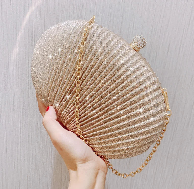 Luxury Women's Designer Elegant Evening Party Clutches with Rhinestone PU Material Hasp Closure