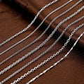 Classic Basic Chain 100% 925 Sterling Silver Lobster Clasp Adjustable Necklace Chain Fashion Jewelry for Women SCA006
