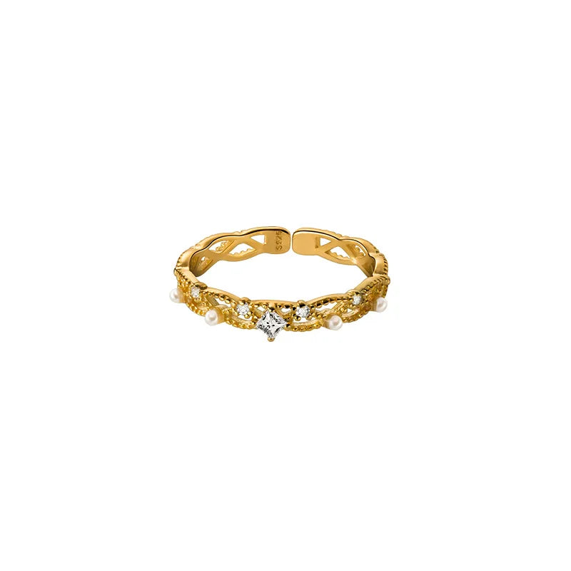 Fashion Stylish Elegant 925 Sterling Silver CZ Pave Flower Ring S925 Jewelry Women J9424