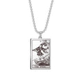 Hot Sale Rider Waite Tarot Cards Custom Printing Necklace Stainless Steel Arcana Amulet Spiritual Tarot Cards Charm Necklace