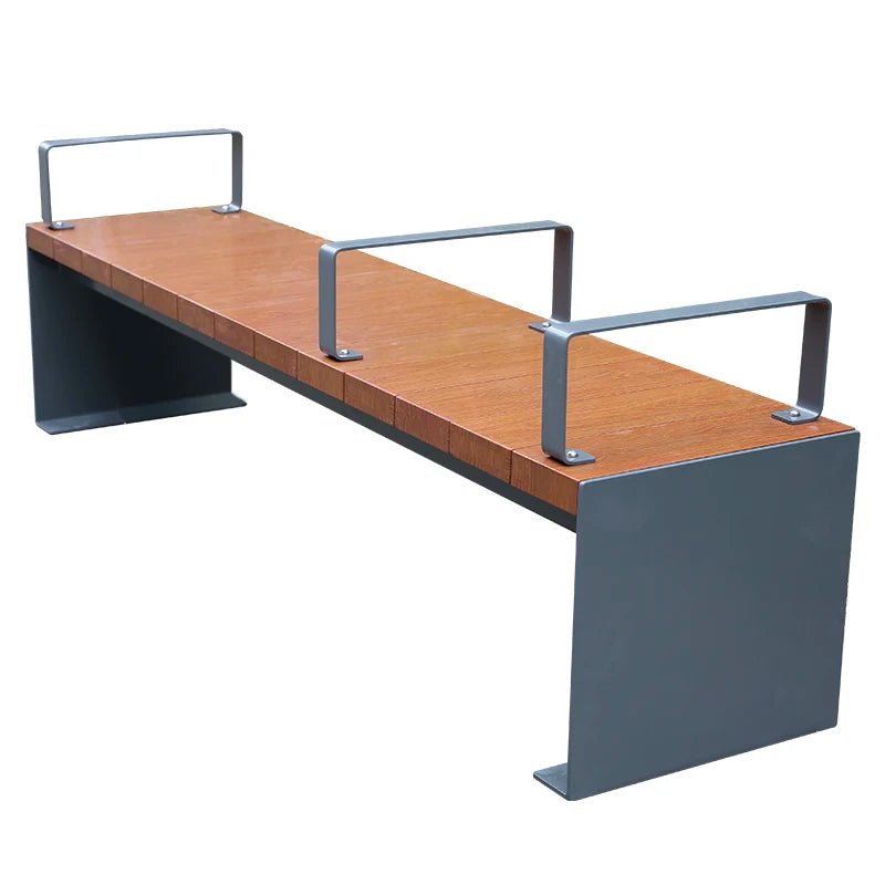 Design Outdoor Park Wooden Backless Bench Seat Outside Street Antique Reclaimed Wood Bench Seating Public Garden Patio Bench
