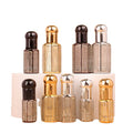 Sliver Gold 3ml 6ml 12ml Arabic Perfume Oil Roll on Bottle Refillable Mini Empty Glass Attar Bottles With Glass Gipstick