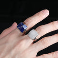 HOVANCI Natural Gemstone Cubic Zirconia Crystal Rings Natural Stone Fashion Women Men Jewelry