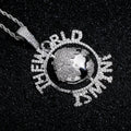 Hip Hop Pendant Iced Out Pendant Necklace Micro Pave Zircon Fashion Jewelry World Is Mine Letter Pendants