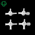 JU White/Black PP Flow Control Stopcock Plastic Luer Lock Stopcock Valve