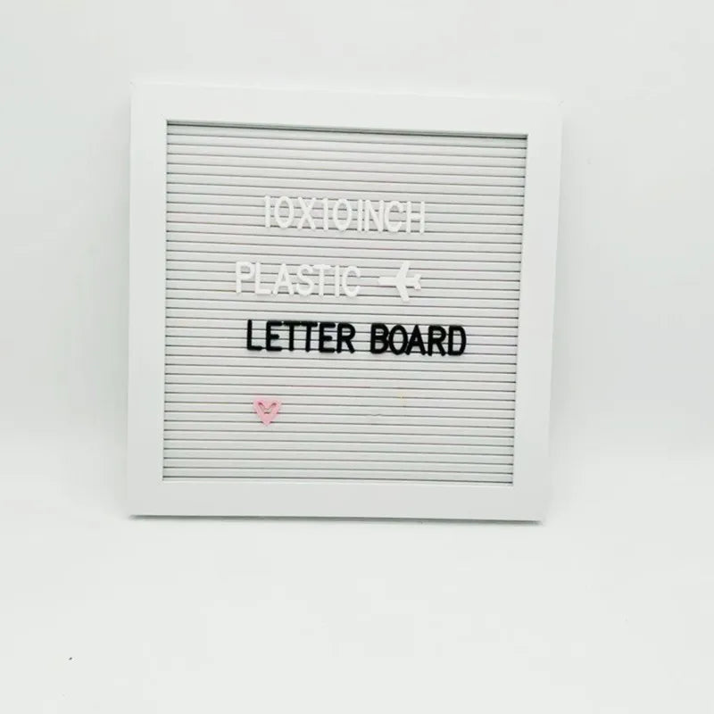 10" X10" Felt Letter Board Changeable Letter Board with Wooden Frame for Wall&Tabletop Display Decor