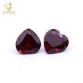 8# Synthetic Loose Ruby Price Per Carat Heart Shape Rose Ruby Gemstone Stone