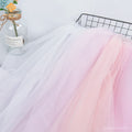 Polyester INS Party Decoration Tutu Dress Mesh Net Fluffy Tulle Fabric Light Purple Mesh Tulle Net