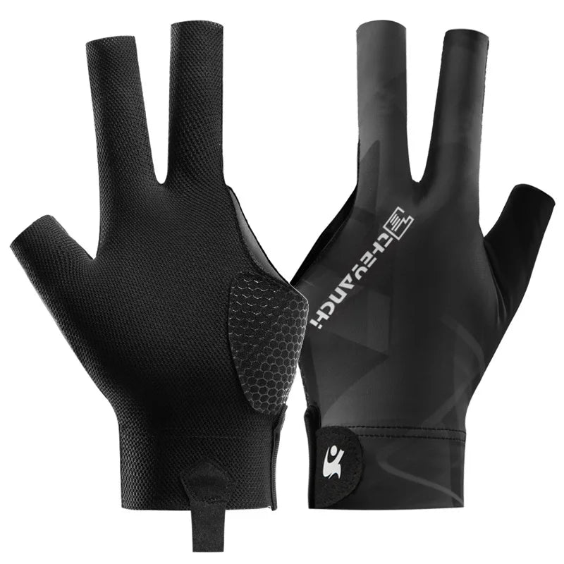 3 Fingers Pool Gloves Billiards Left Hand Shooters Snooker Cue Sport Glove Show Gloves for Women Men Billiard Shooters