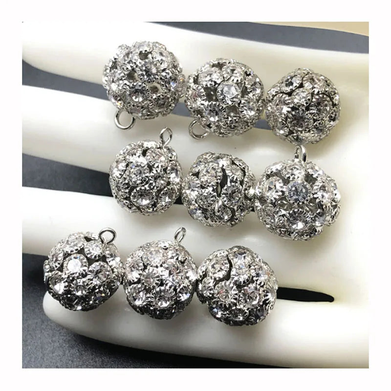 Alloy Full With Rhinestones Diamond Ball Shape Garment Buttons Fashion Ladies Shirt Coat Decoration Diy Jewelry Sewing on Button