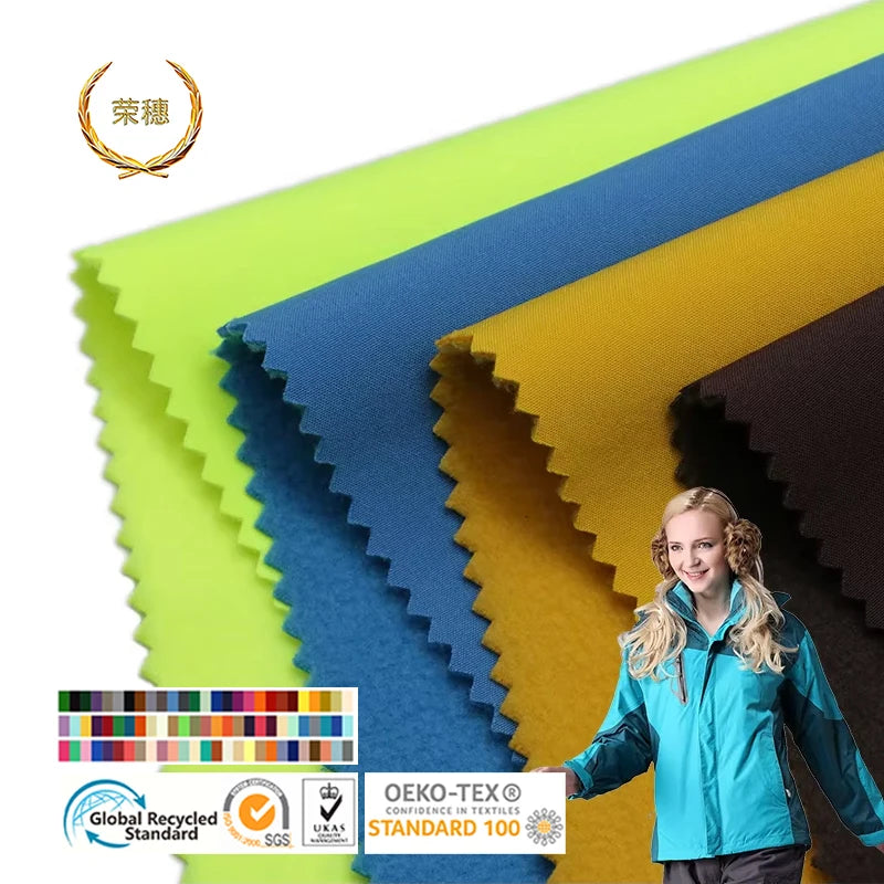 Wholesale Polar Fleece Soft Shell Ski Suit Jacket Fabric Windproof Warm Breathable 4way Stretch Waterproof Polyester Fabric