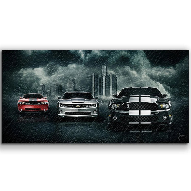 Hot Selling Car Still Life Painting Wall Art  Decoration Canvas Painting Luxury Painting for Home Decor