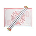 Kitchen Accessories Cooking Tools Adjustable Thickness Ring Baking Dough Roller Silicone Dough Pastry Mat Rolling Pin