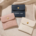 Custom Logo PU Leather Jewelry Pouches Elegant Envelope Bag for Necklace Ring Gift Packaging-Durable Stylish Jewelry Boxes