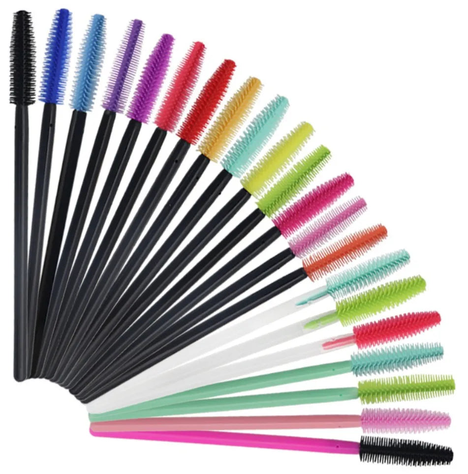 Wholesale Quality Cheap Custom logo Silicone Eyebrow Mascara Wand Spoolie Private Label