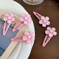 SongMay Factory Korean Version Jelly Flower Hair Clip BB Cherry Blossom Sweet Hair Clip Girl Hair Accessories Wholesale