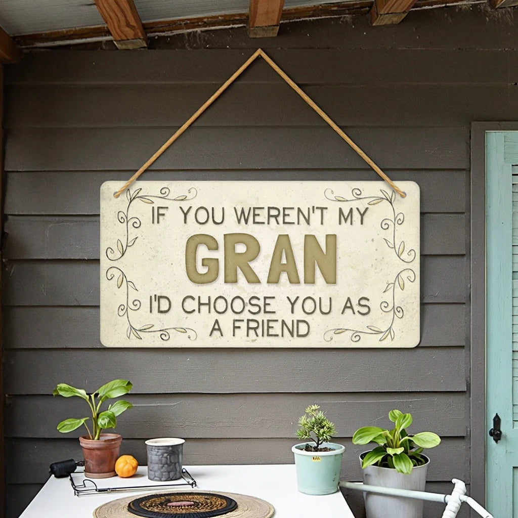 Custom Wood Plaque for Home Decor Door Hanging Metal Sign with UV Printed Design for Wall Display