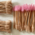 New Hot Selling Both Ends Double Ends Disposable Nude Beige Color Mascara Wands Brush Applicator for Eyelash Extension Two Ends