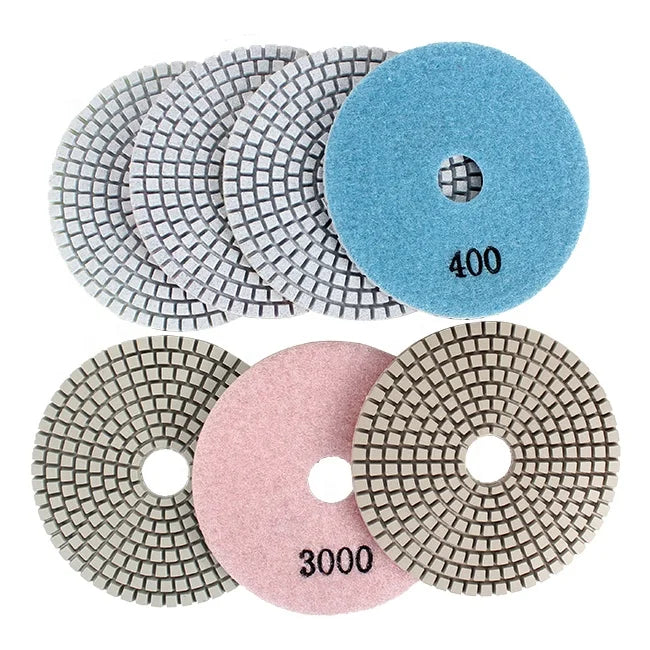 TRUE SHINE 100mm Stone Polishing Pads Granite Marble  Polishing Pad