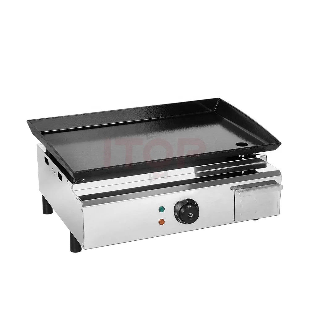 ITOP Outdoor/Indoor Barbecue Machine Stainless Electric Plancha Grill Home Stainless Steel Smokeless Electric Grill Bbq