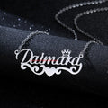 Waterproof Jewelry Stainless Steel Middle Heart Name Necklace Personalized
