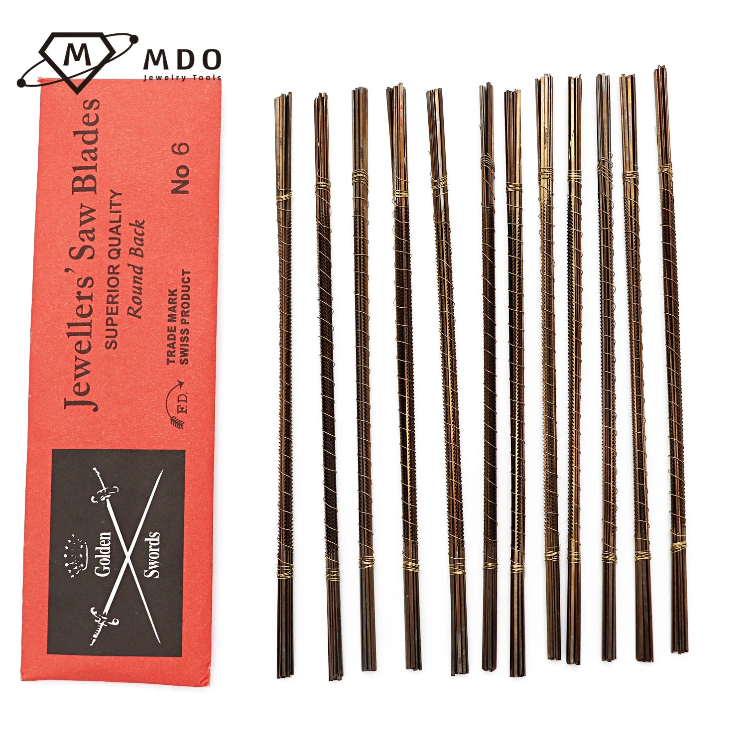 144 Pieces of 130mm Imported Hand Saw Blades German High Speed Steel Golden Sword Jewelry Broach Saw Blades Jig Saw Blades