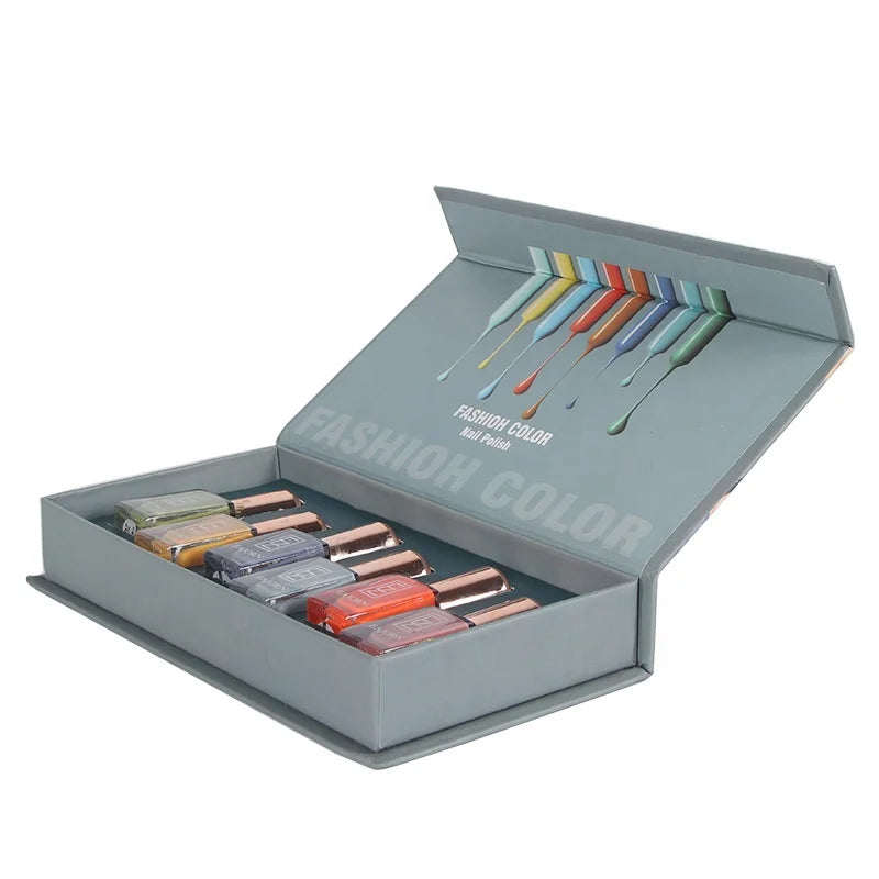 Wholesale Luxury Custom Logo Premium Luxury Cardboard Paper Gift Nail Polish Oil Magnetic Packaging Rigid Gift Box