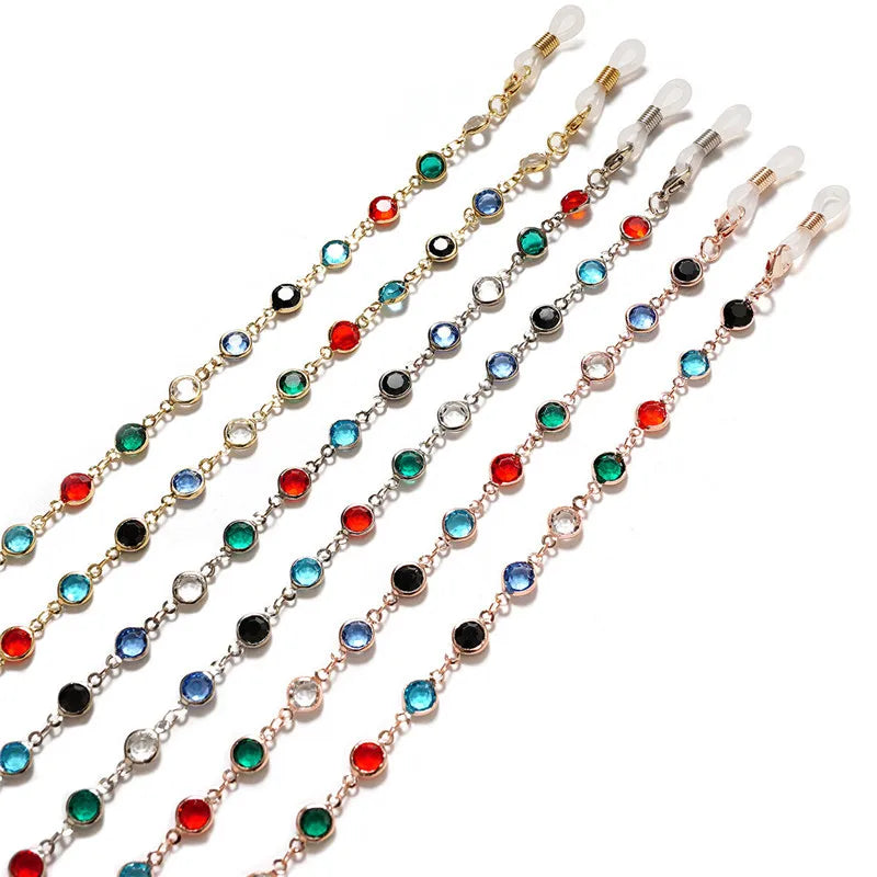 Wholesale Glasses Mask Rope Chain Colorful Glass Beads Glasses Chain Anti-Lost Eyeglasses Chain