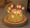 S52 Girlfriend Gifts Tulip Night Light Handmade 20 Simulated Flower Led Decorative Lamp Cozy Atmosphere Light for Bedroom