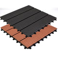 300x300mm Non-Slip European Design WPC Bathroom Floor Tiles Waterproof Anti-Slip Composite Wood Tiles for Outdoor Use Easy Click