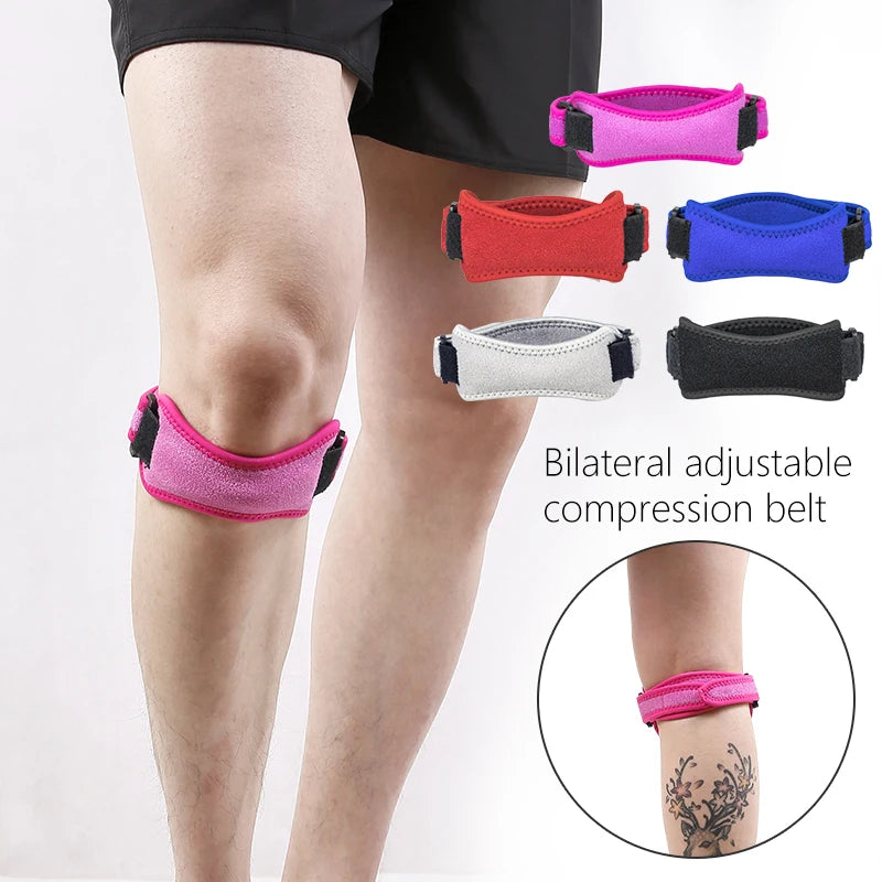 Adjustable Silicone Knee Brace Patellar Tendon Stabilizer Support Band Pack Patella Knee Strap