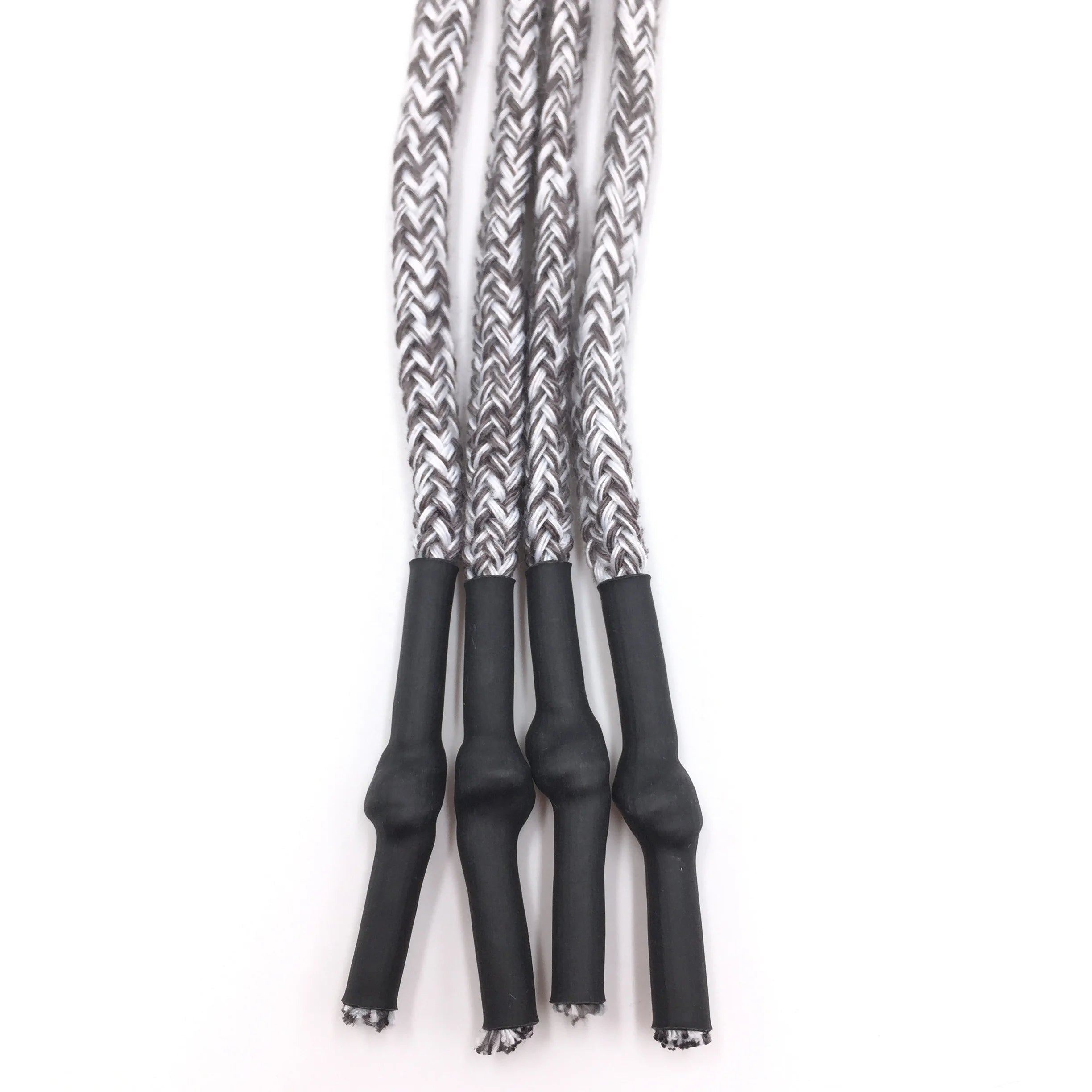Wholesale Eco-Friendly 5mm Braided 100% Polyester Heat Shrink Tips Durable Transparent/Metal Tips Custom Length Draw Garment