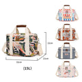 Student Lunch Bento Bag Beach Print Insulated Oxford Cloth Handheld Outdoor Fresh-Keeping Soft Insulation Lunch Box Case Bag