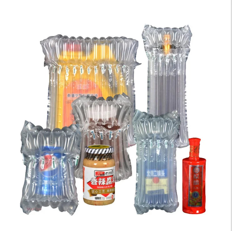 QPACK Inflatable Air Column Bag Edge Protector Cushioning Moisture Proof 60 Micron Thickness PE/PA Material Cargo Protection