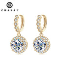 GRA Certification Pass Diamond test 8mm 2CT Moissanite 925 Sterling Silver halo Women's Classic Hoop Earrings